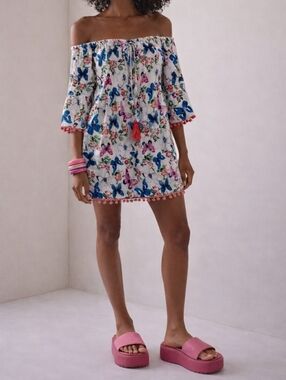 Colorful Butterfly Print Kids Dress